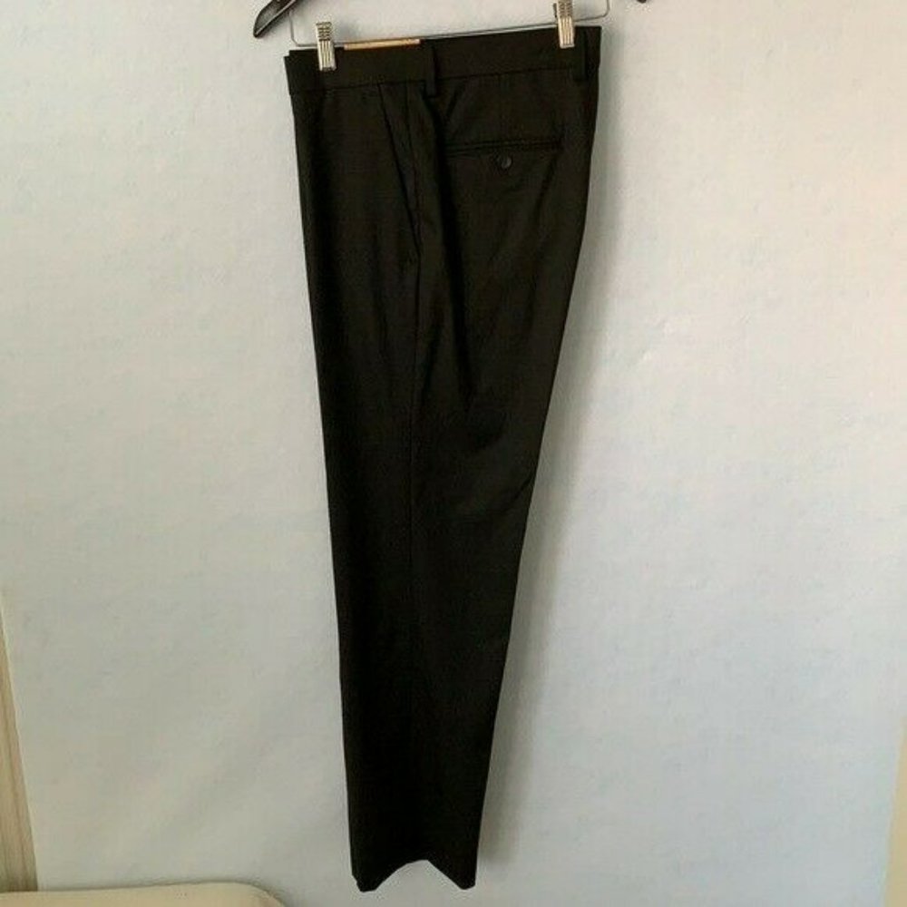 Haggar Checked Textured Tailored Fit Dress Pants - Black - 30x30